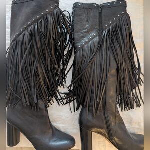 INC International Concepts Black Stylish Heeled Boots